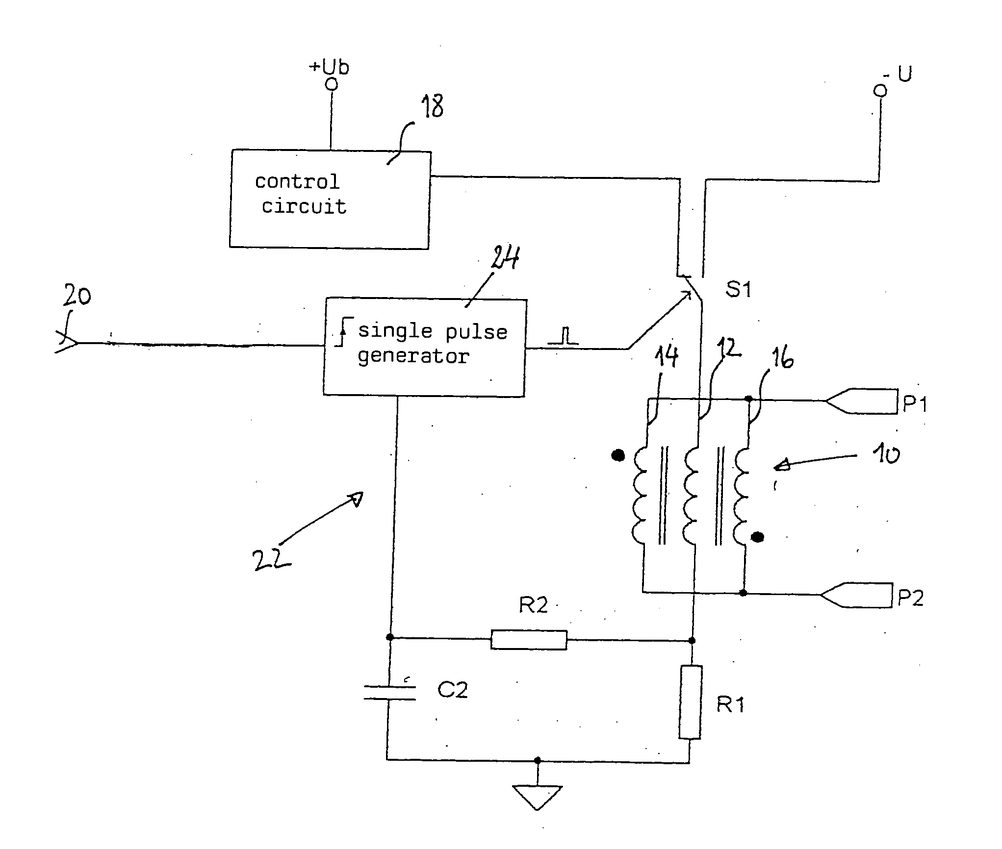 Means for controlling a coil arrangement with electrically variable inductance