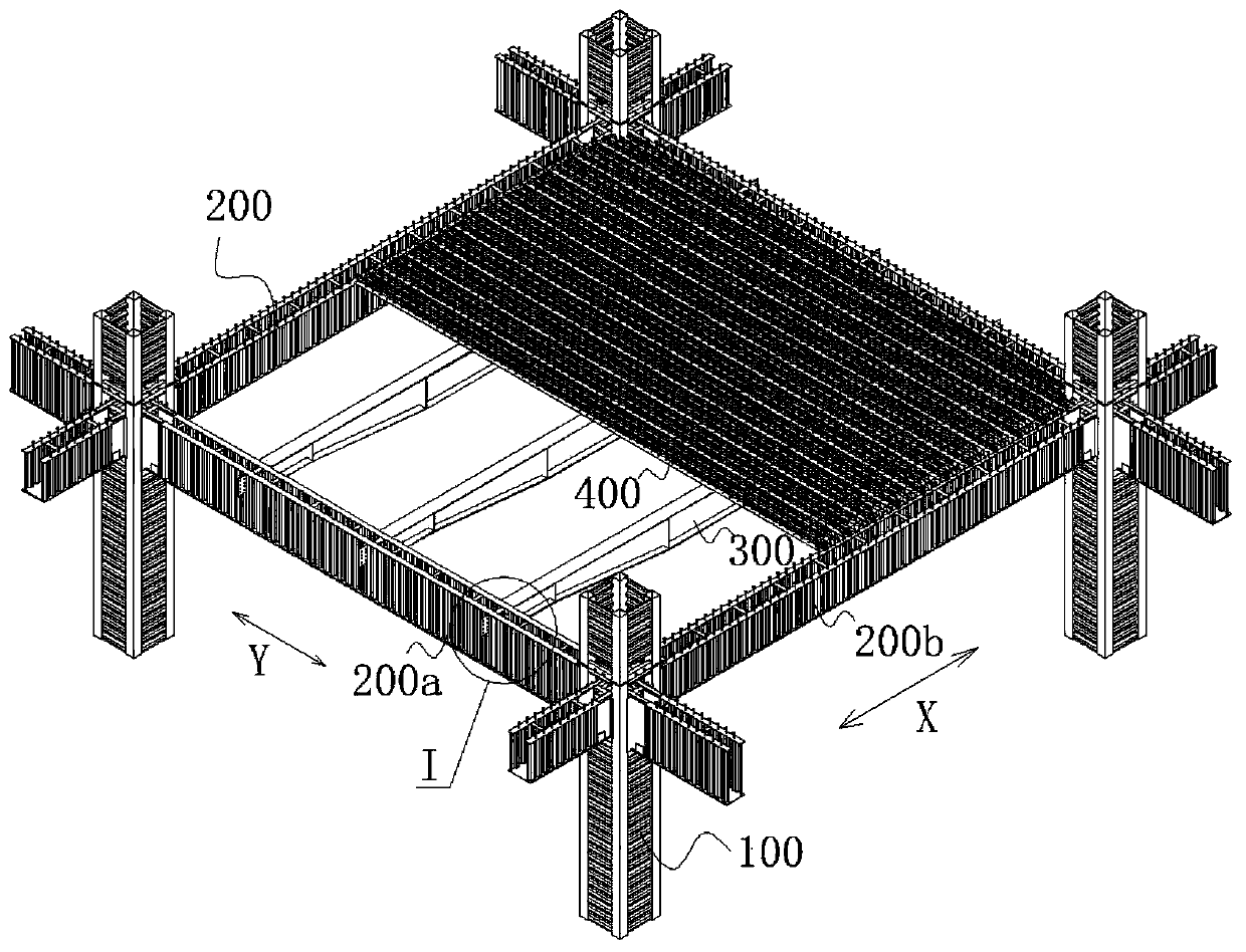 Corrugated steel plate combined frame structure system and application