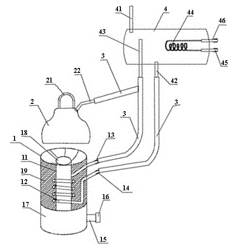 Energy-saving water heater of gas stove