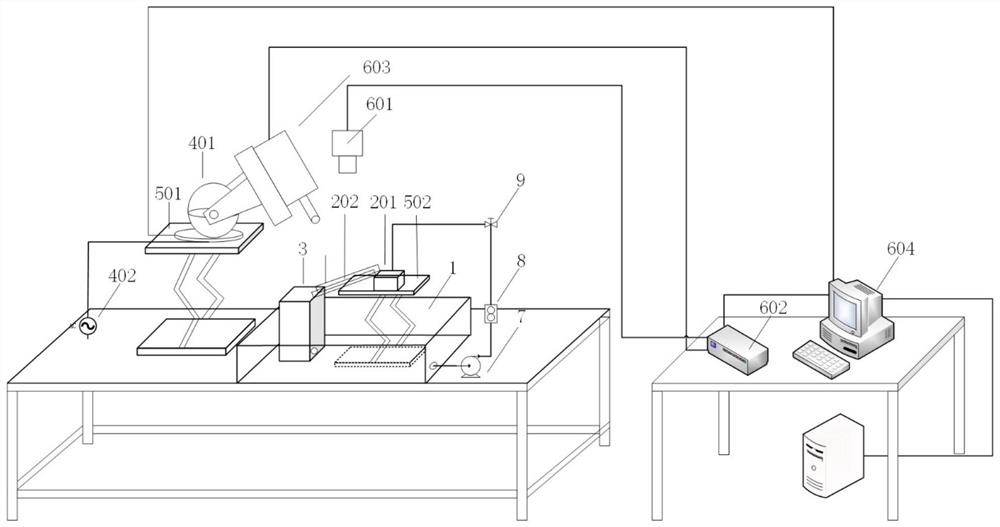 A non-contact fluid film thickness measurement device and method