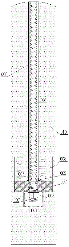 Recovery type thick reinforcing bar anchor rod and recovery method