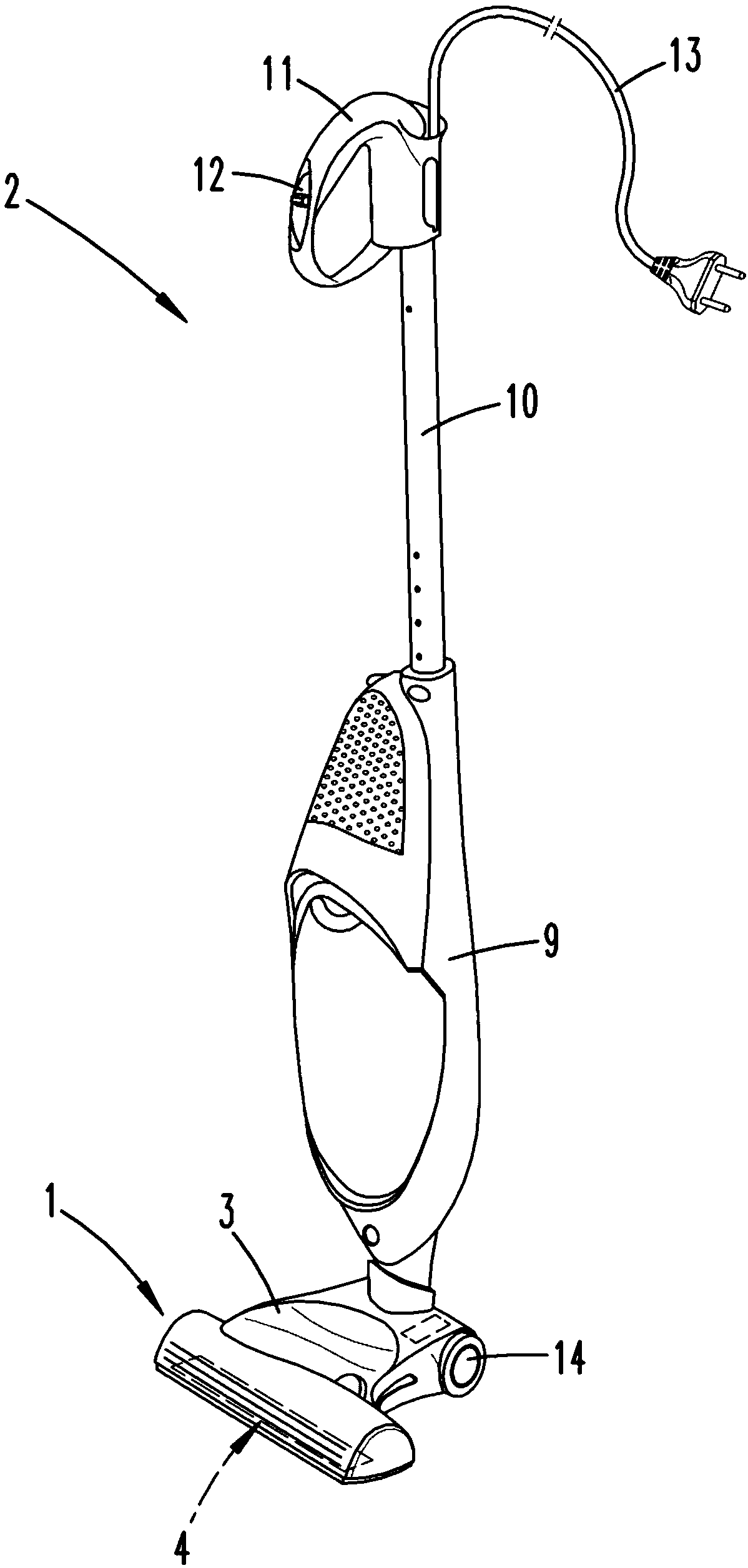 Suction nozzle for a vacuum cleaning device