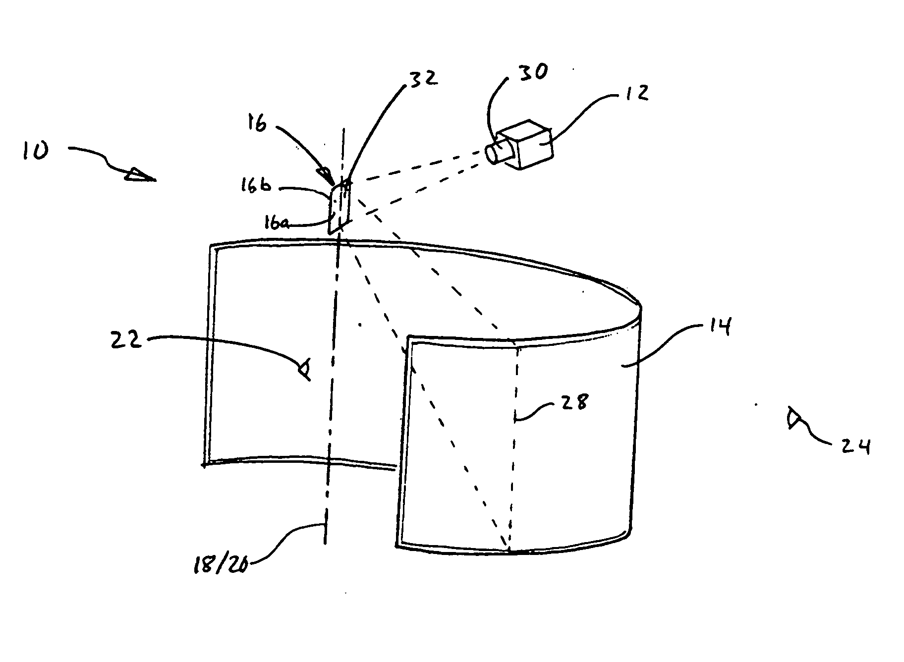 Wide angle scanner for panoramic display