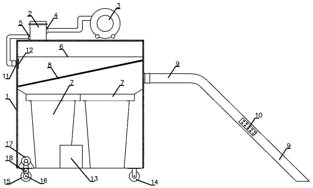 Outdoor ground suction garbage truck