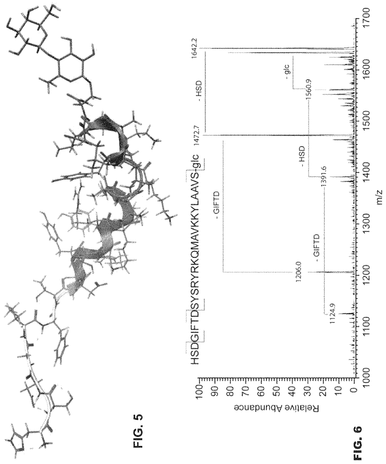 Glycosylated peptides with pseudoproline residues and having enhanced half-lives and ability to cross the blood brain barrier