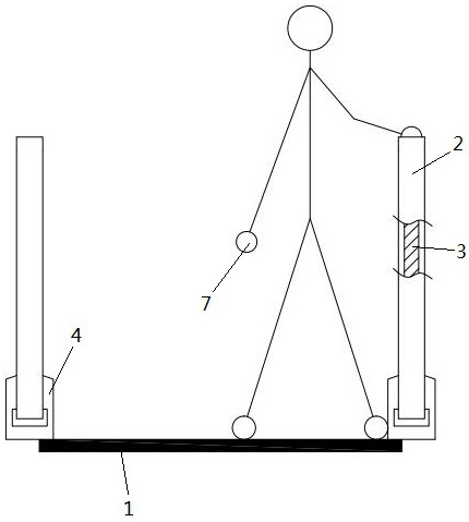 Moving sidewalk with foot protecting and falling preventing functions