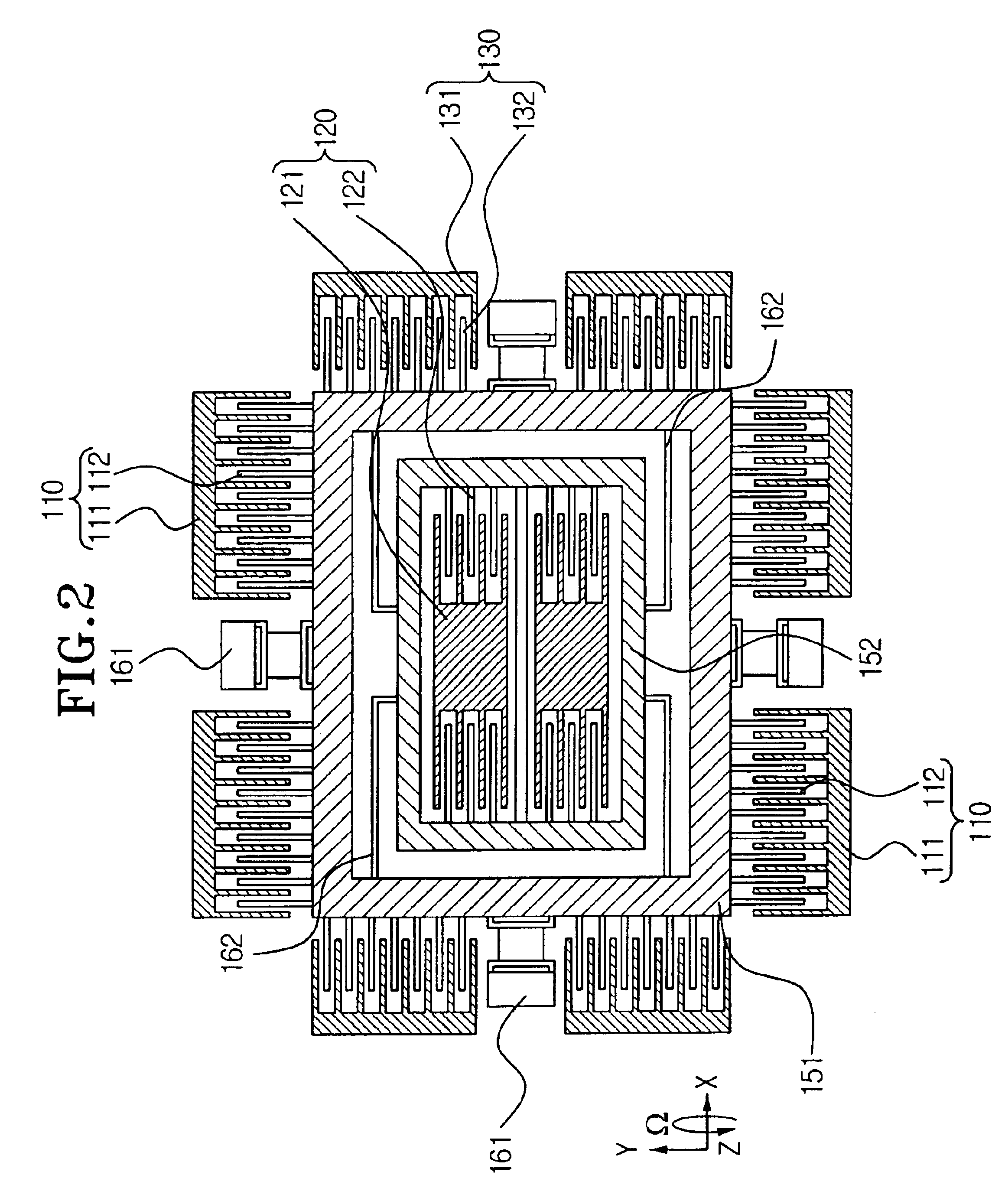 MEMS gyroscope having mass vibrating vertically on substrate