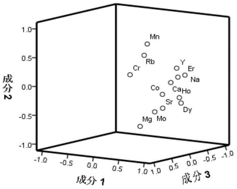 Rice producing area identification method based on mineral matter analysis technology and application