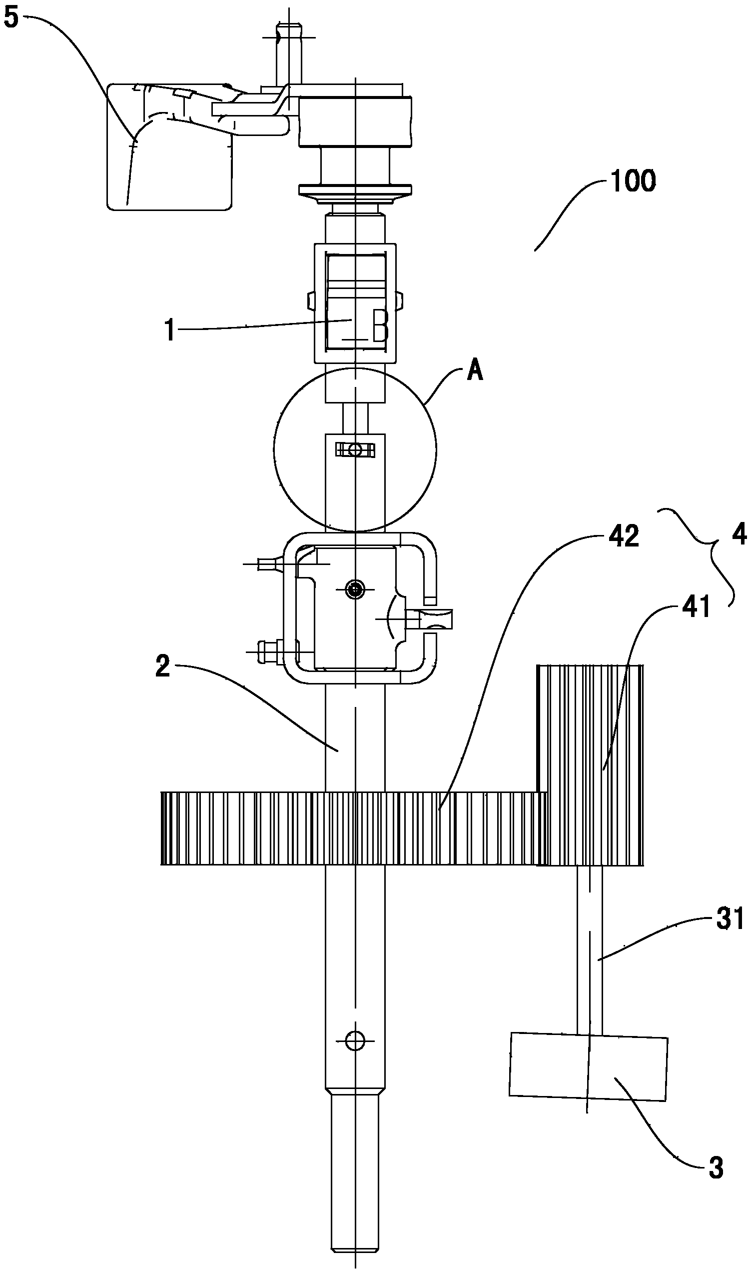 Gear selecting and shifting structure and vehicle with the same