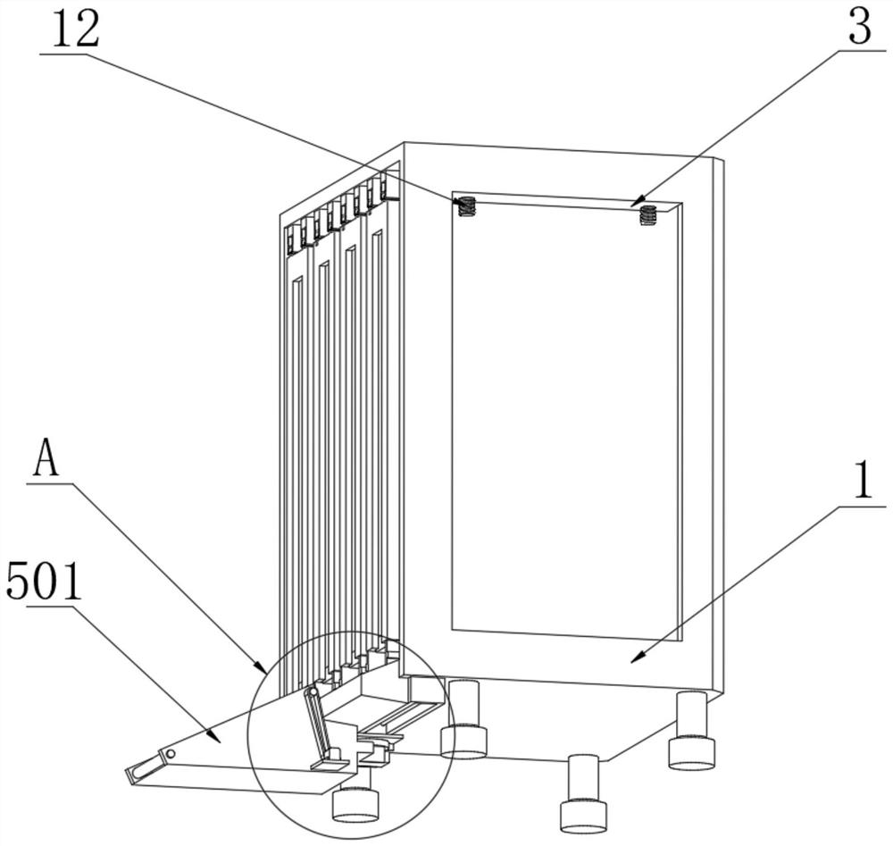 Wooden door storage rack with convenient-to-store structure