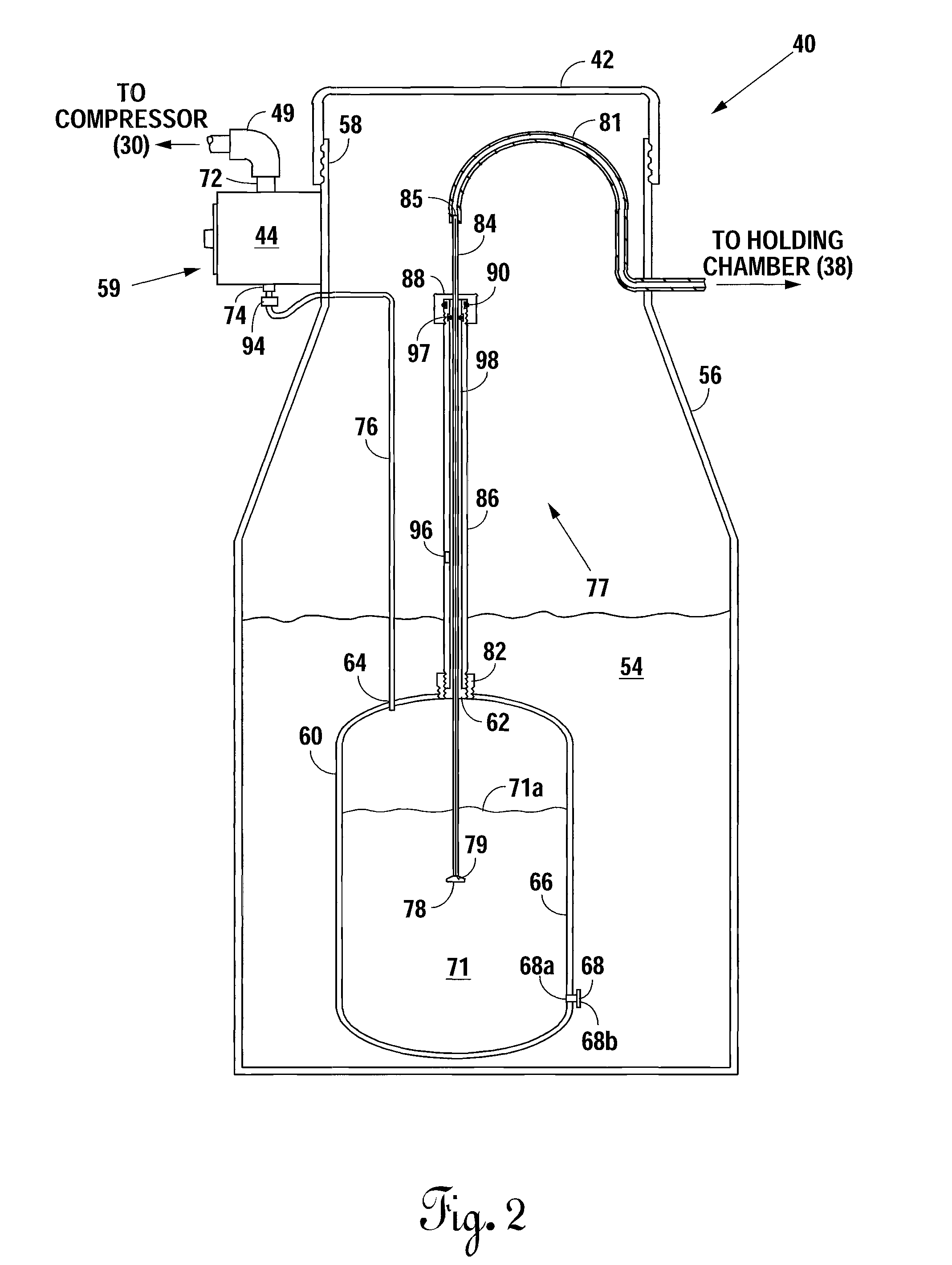 Pressure-actuated liquid disinfectant dispenser and method for an aerobic treatment system