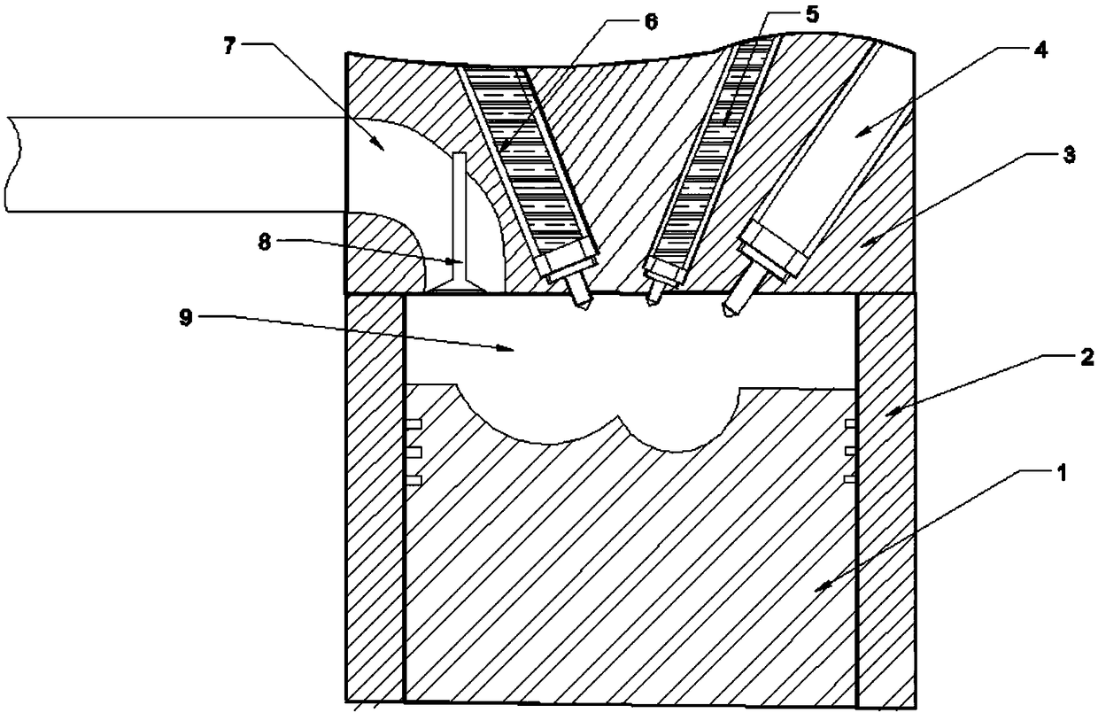 Dual-fuel engine combustion organization method using high-pressure natural gas injection valve