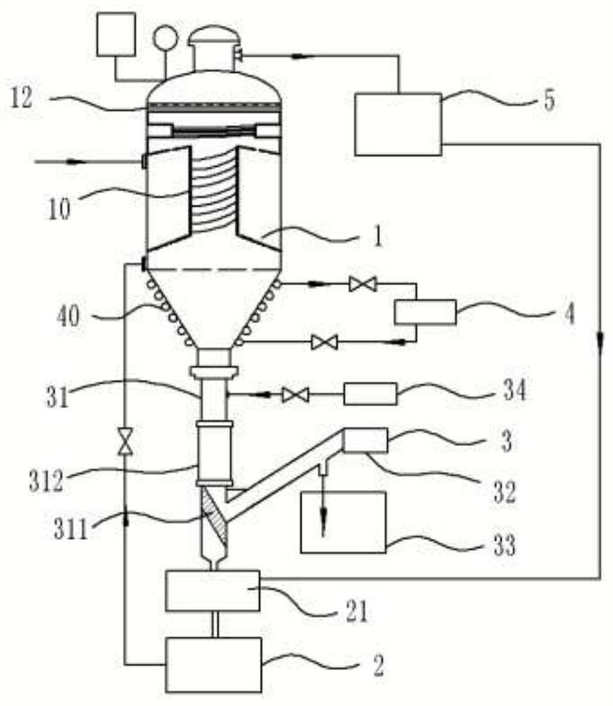 A device for concentrating and crystallizing high-temperature salty wastewater and its application