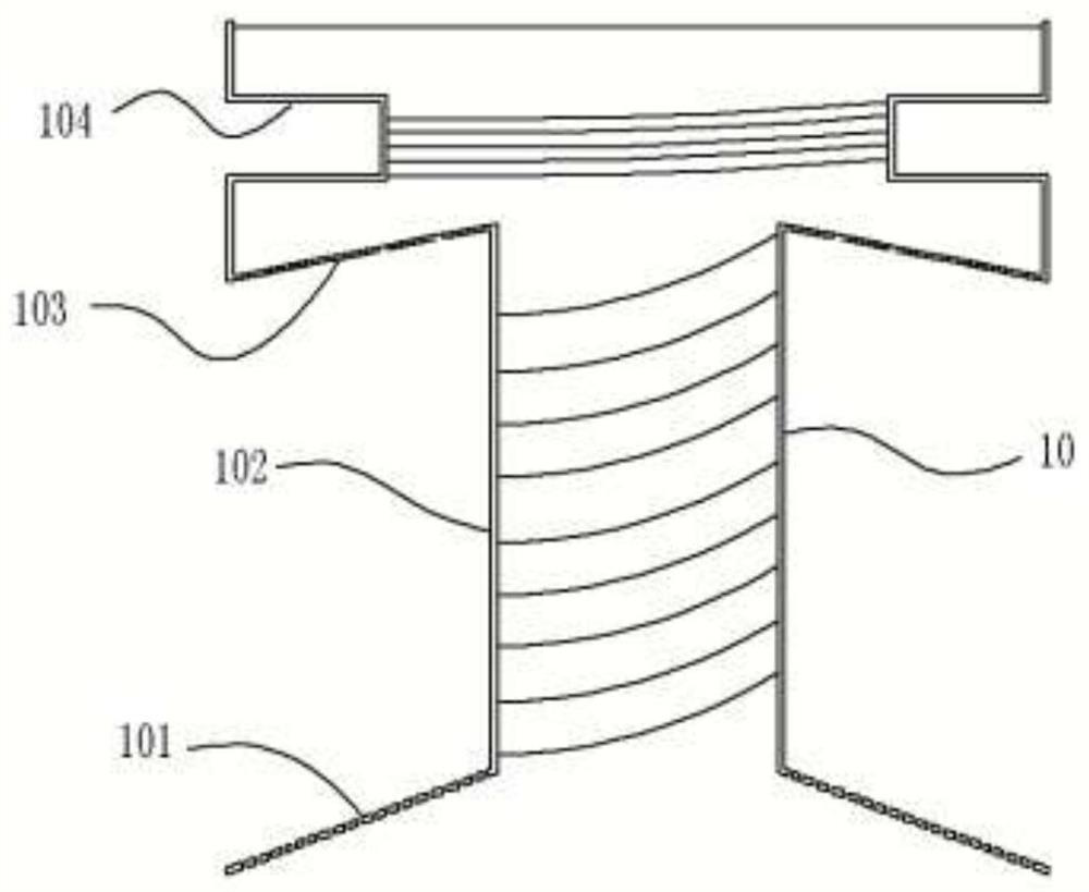 A device for concentrating and crystallizing high-temperature salty wastewater and its application