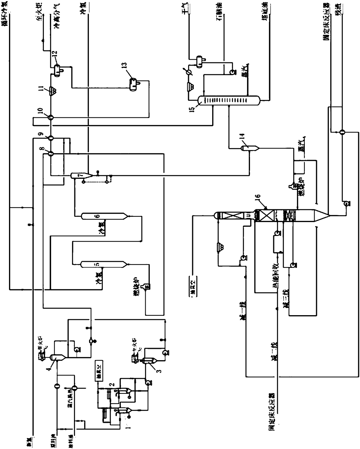 Suspension bed hydrogenation process for processing heavy oil