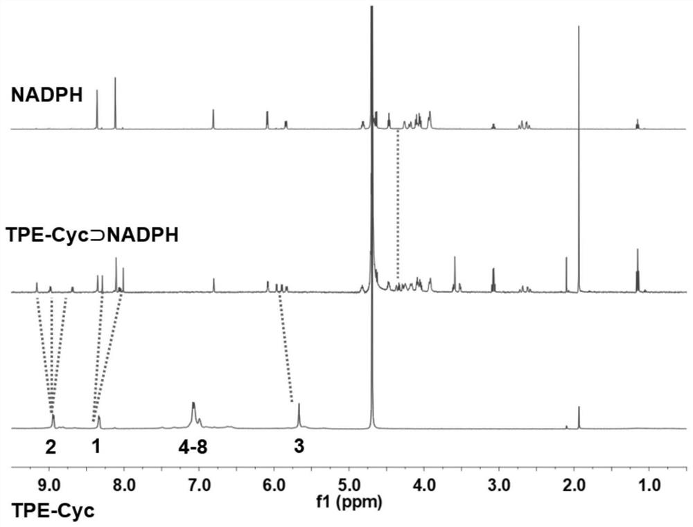 Application of hydrophilic tetra-cation cyclophane constructed based on TPE