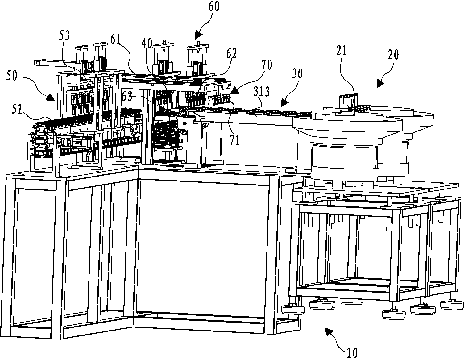 Automatic feeding machine for medical drip chambers