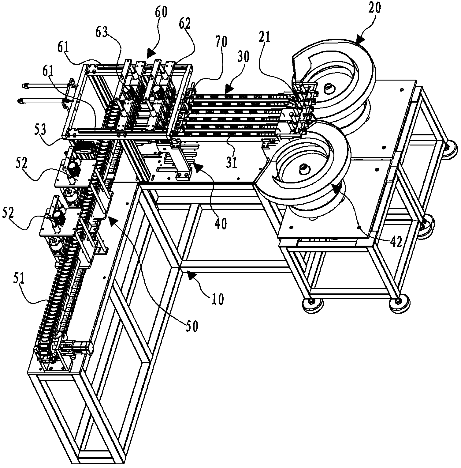 Automatic feeding machine for medical drip chambers