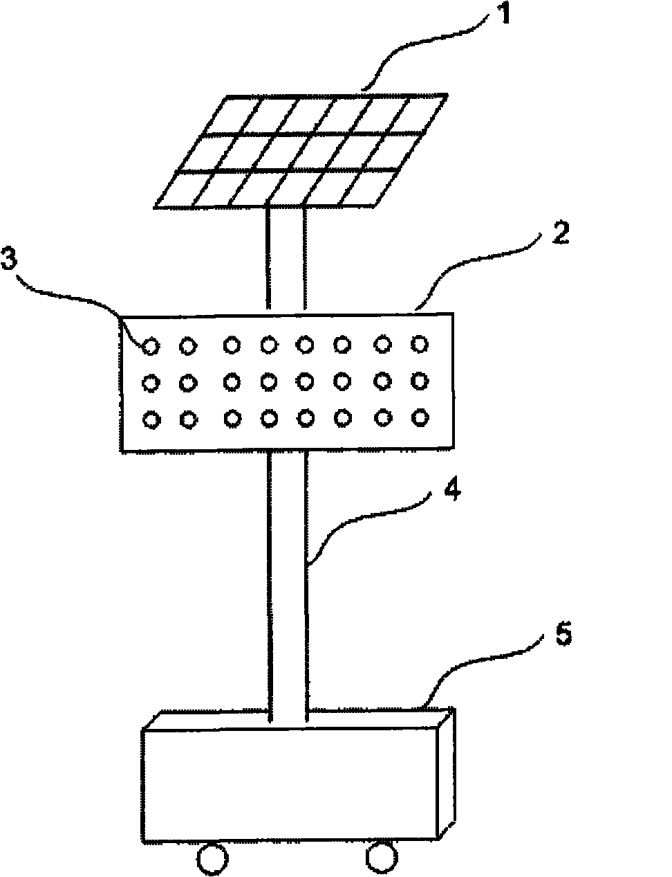 Variable-frequency LED strobe warning device