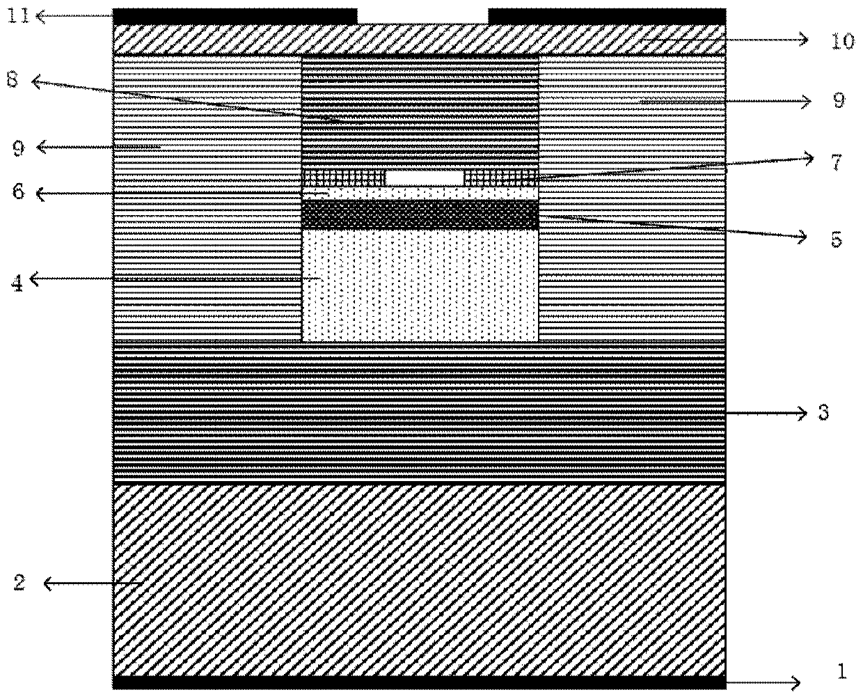 Narrow-linewidth vertical-cavity surface-emitting semiconductor laser based on lateral grating