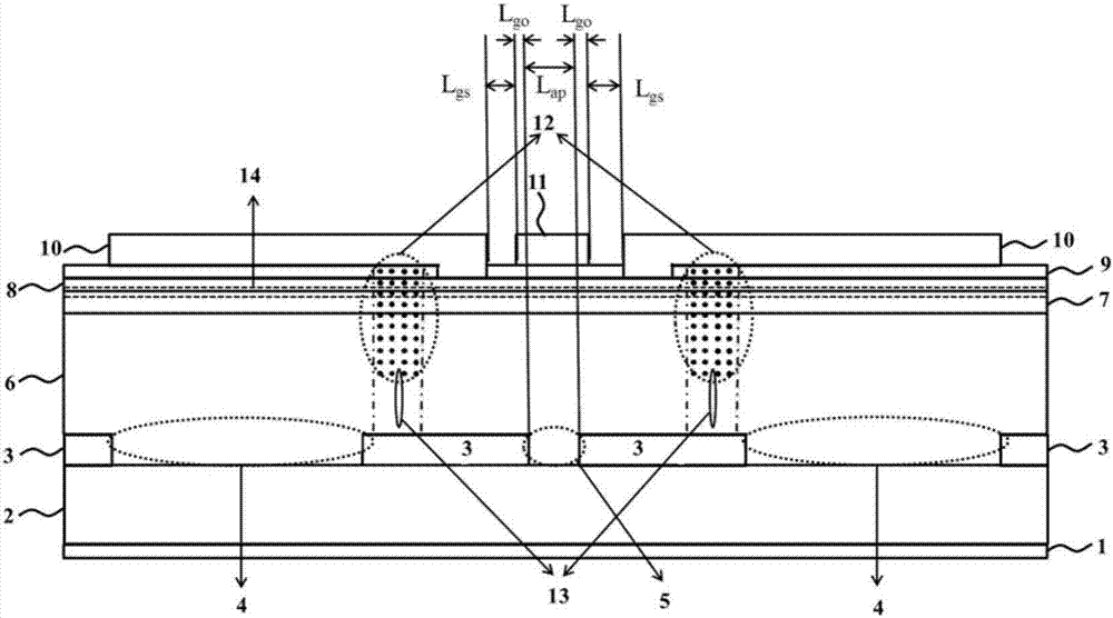 Vertical structure algan/gan HEMT device based on lateral epitaxy technology and its manufacturing method