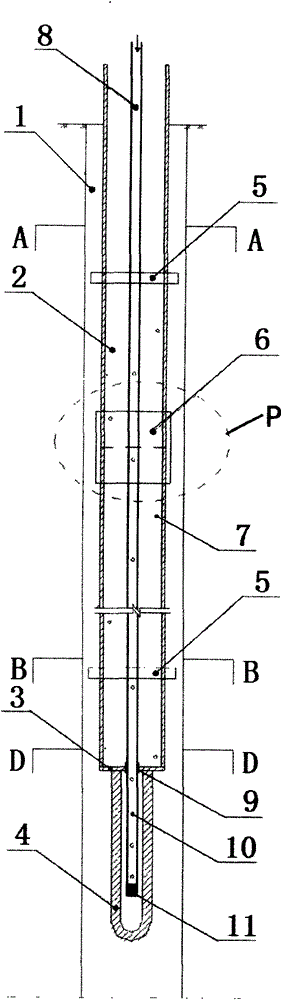 Controlled grouting anti-skid composite structure of steel flower tube and its rapid construction method