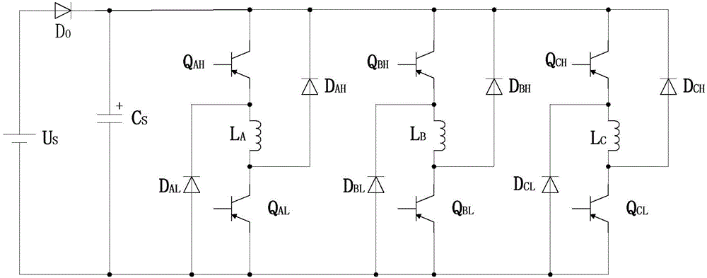 Three-level motor power converter achieving quick demagnetization