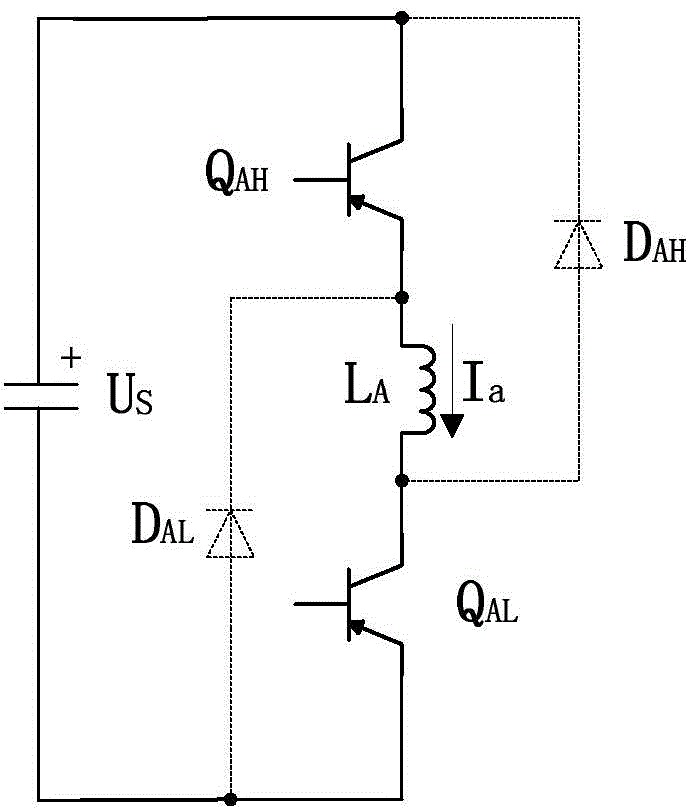 Three-level motor power converter achieving quick demagnetization