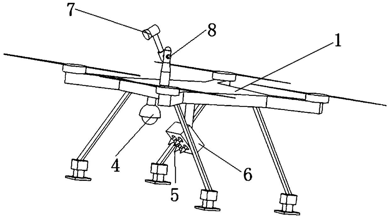 Double drone cooperation picking robot for coconuts