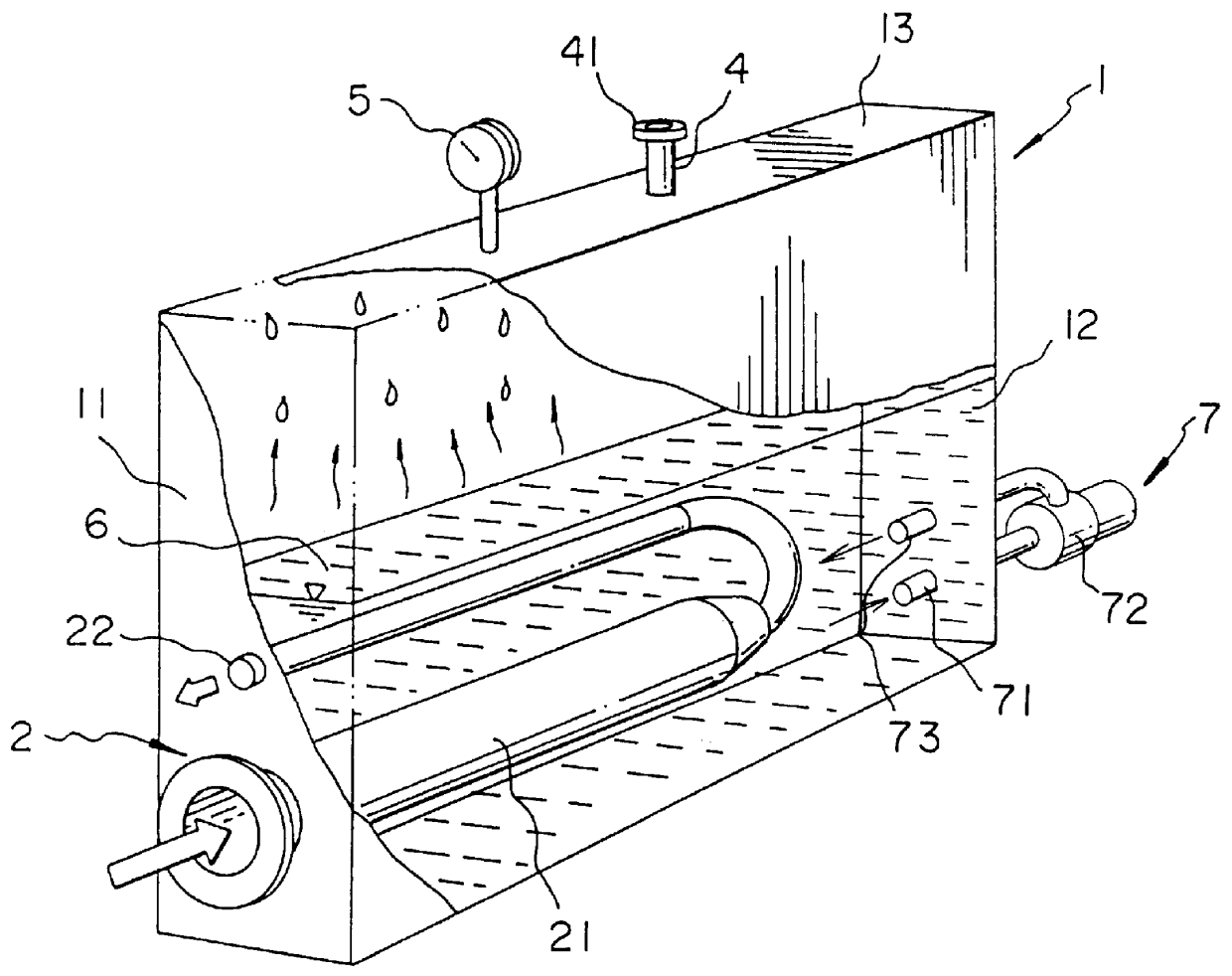 Reduced-pressure steam heating device and method for preventing banging noise generated therein