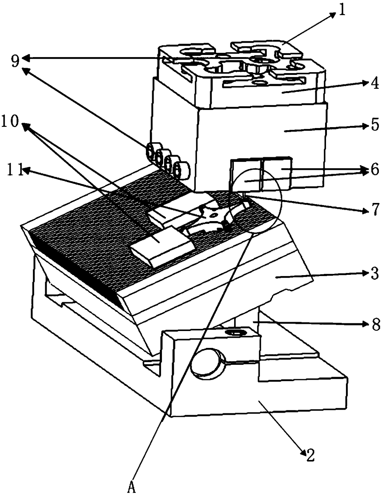 Device of discharge machining micro groove and method thereof