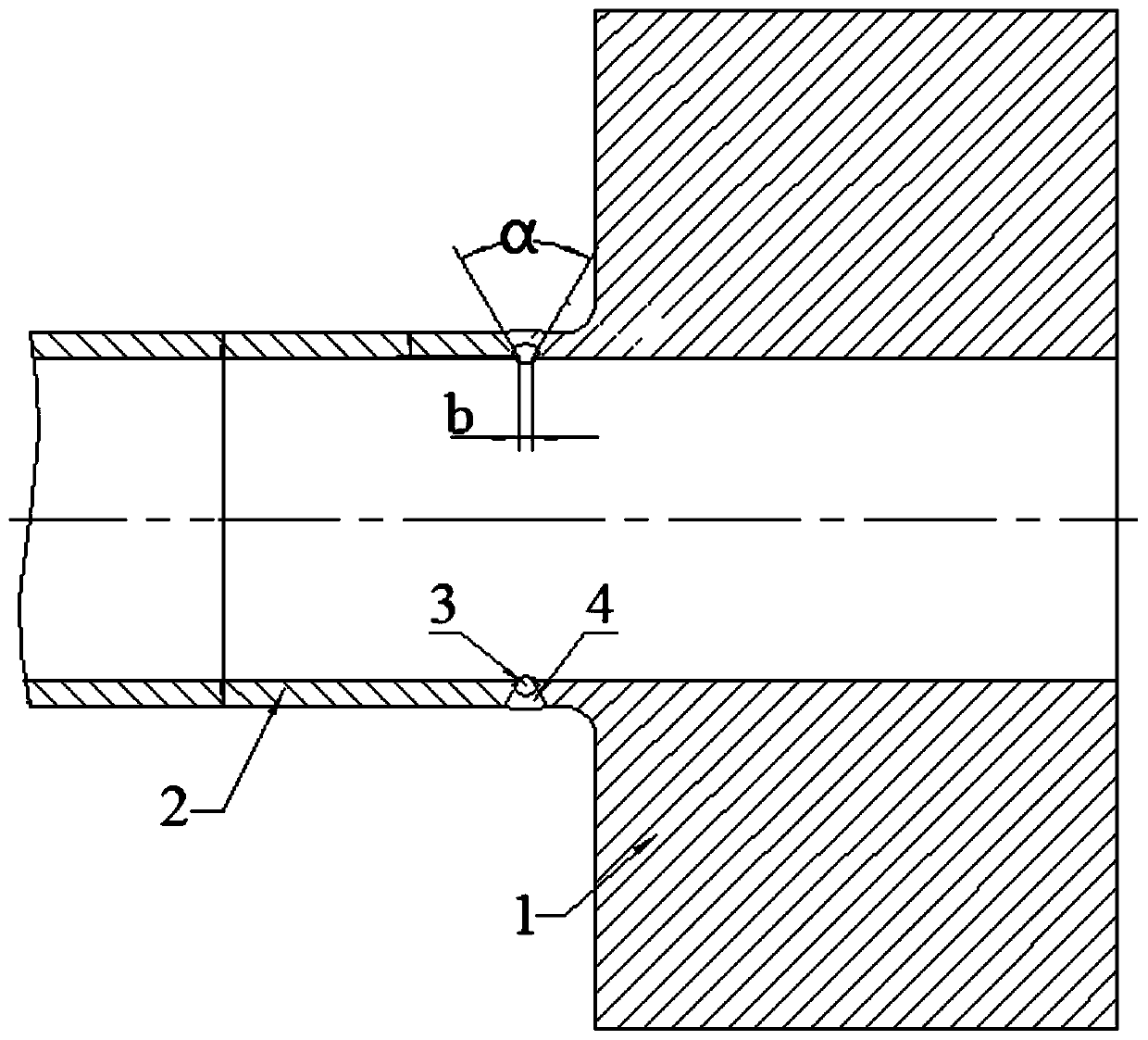 U-shaped heat exchange pipe and pipe plate welding process and application thereof