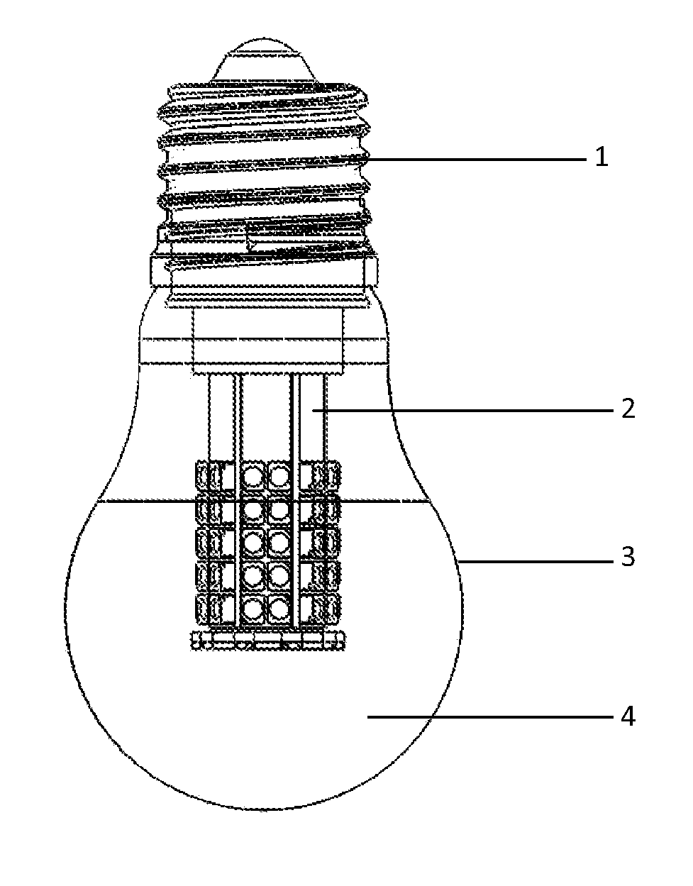 Liquid-cooled LED lamp