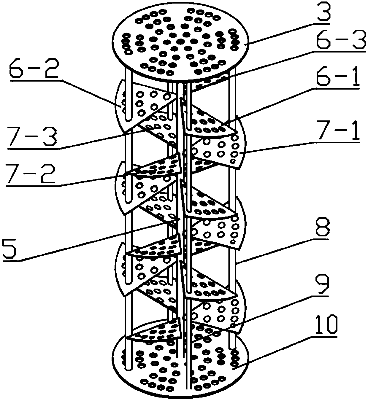 Spiral lattice plate shell-and-tube heat exchanger