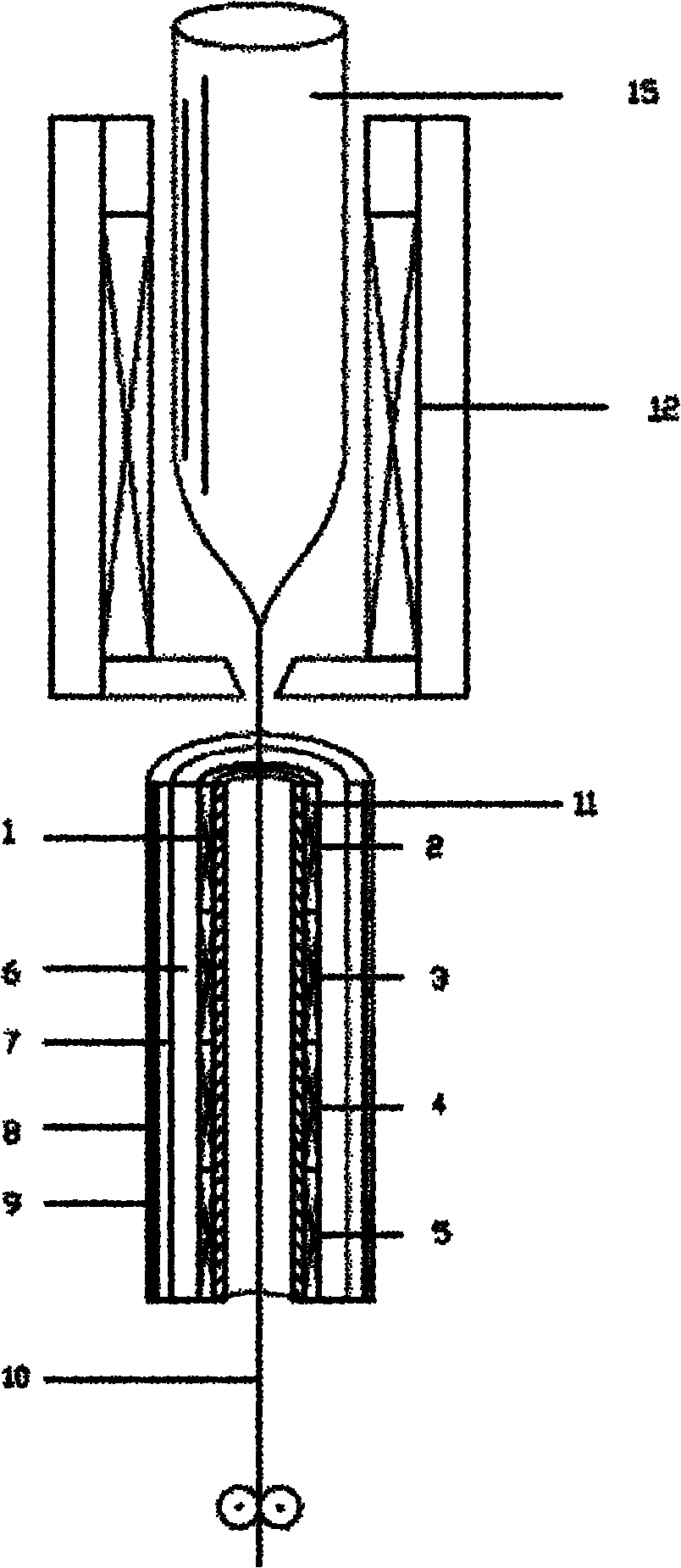 Optical fiber eat treatment method and device