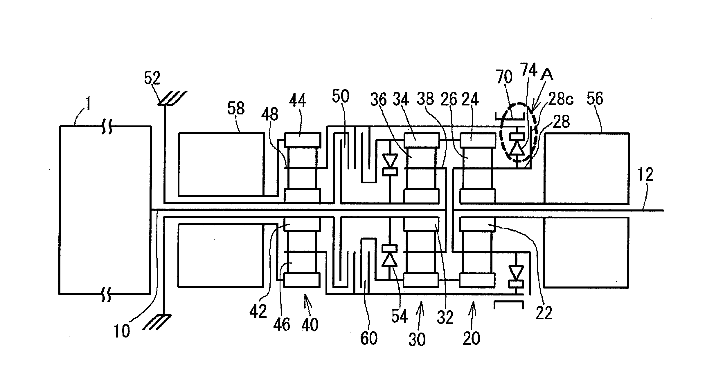 Drive device for hybrid electric vehicle