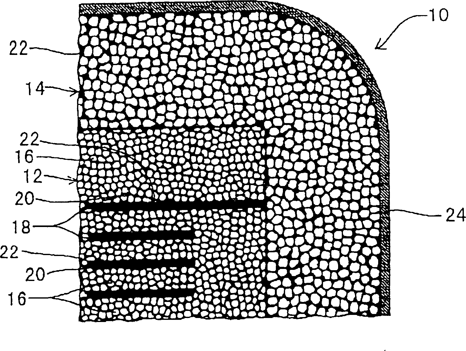 Flat shape electronic component and its mfg. method