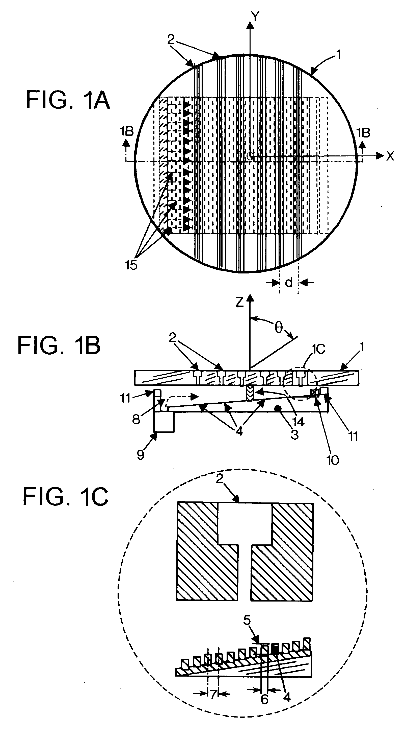 Variable inclination continuous transverse stub array