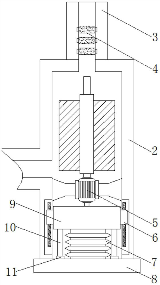 Comprehensive treatment device for dust-containing waste gas