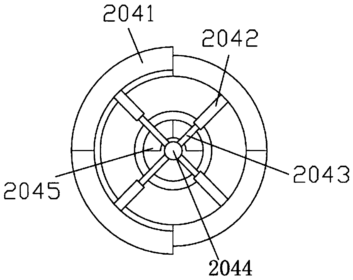 A negative pressure guide device for reducing the self-discharge rate of the battery into the carbon powder