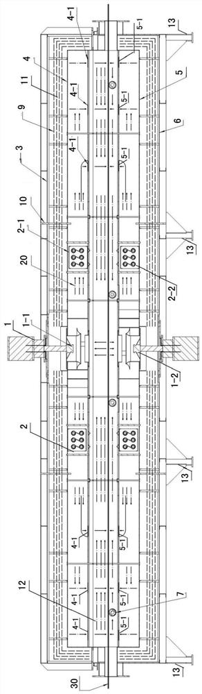 Improved structure strong wind tempering furnace for steel belt heat treatment