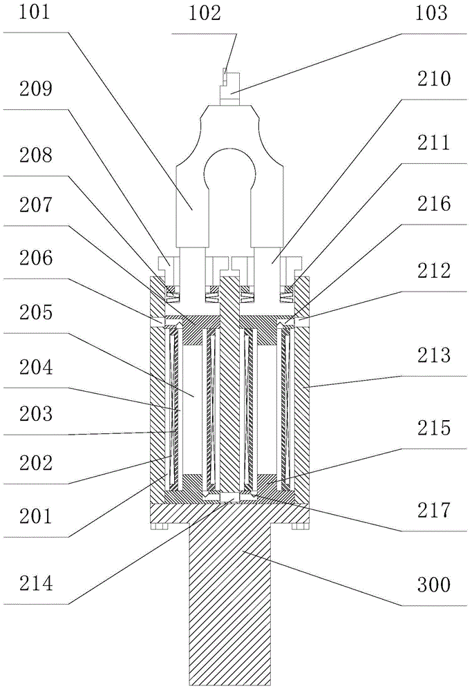 A dual excitation ultrasonic elliptical vibration machining device