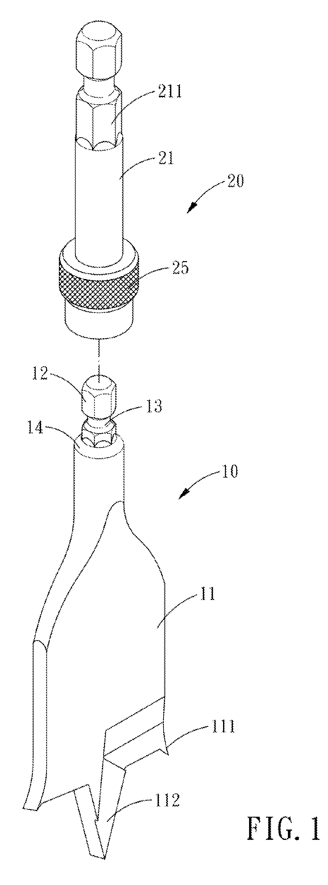 Alignment Structure for a Wood Flat Drill Bit