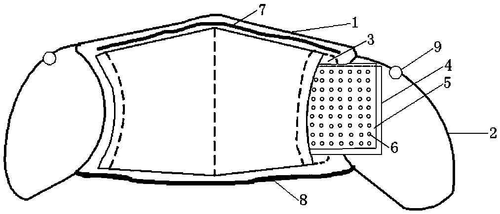 A kind of mask with filter insert and preparation method of zinc oxide quantum dot insert