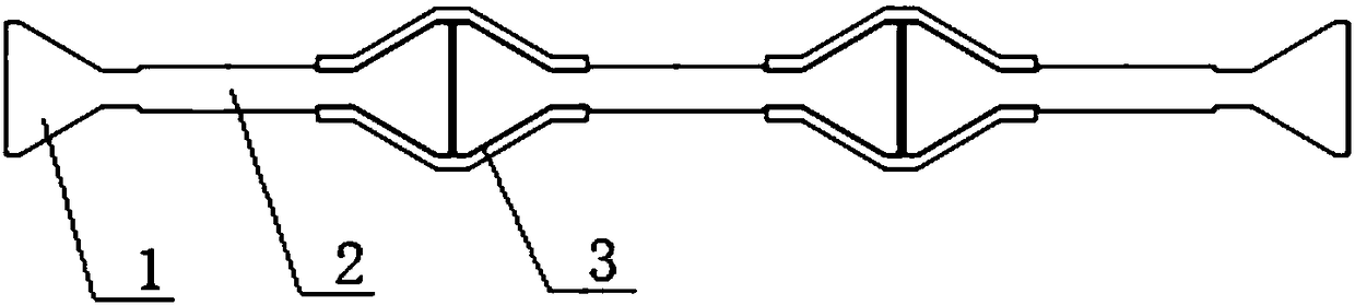 Geogrid with negative poisson ratio effect, and preparation method thereof