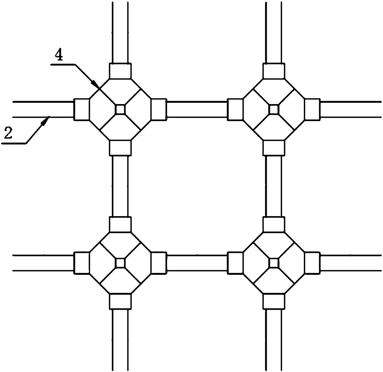 Geogrid with negative poisson ratio effect, and preparation method thereof