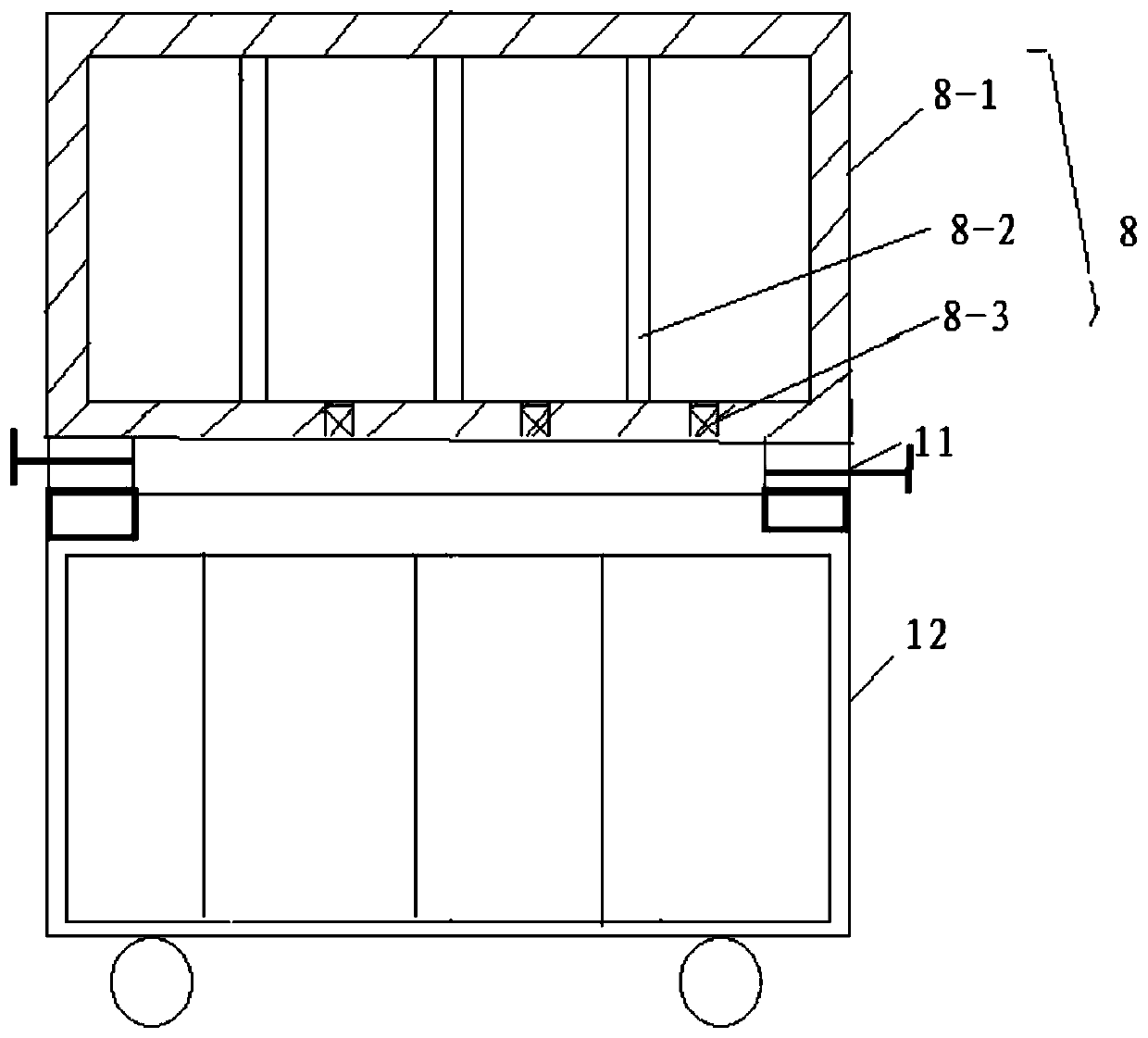 Screening device for grading algae subjected to algae suspension aeration continuous culture