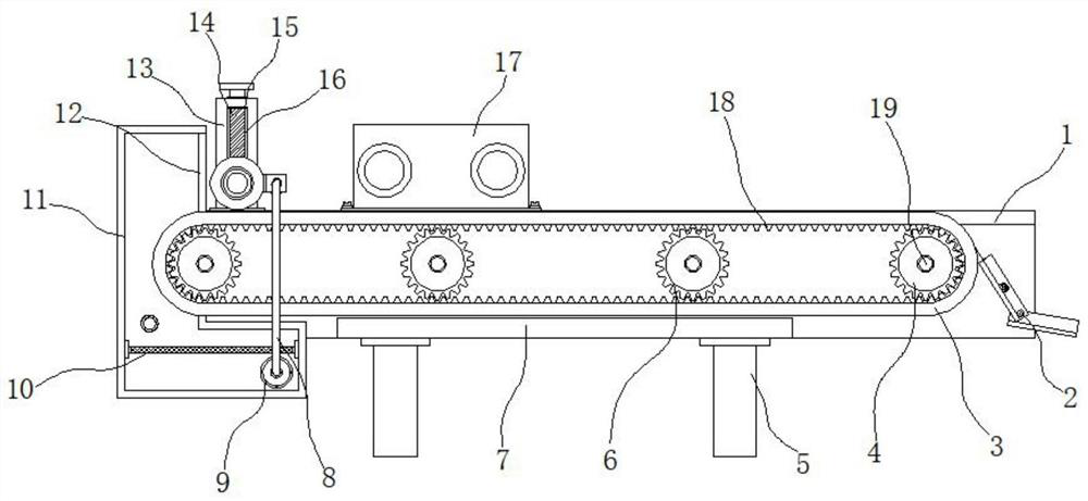 Conveying device with self-cleaning function for sludge low-temperature drying