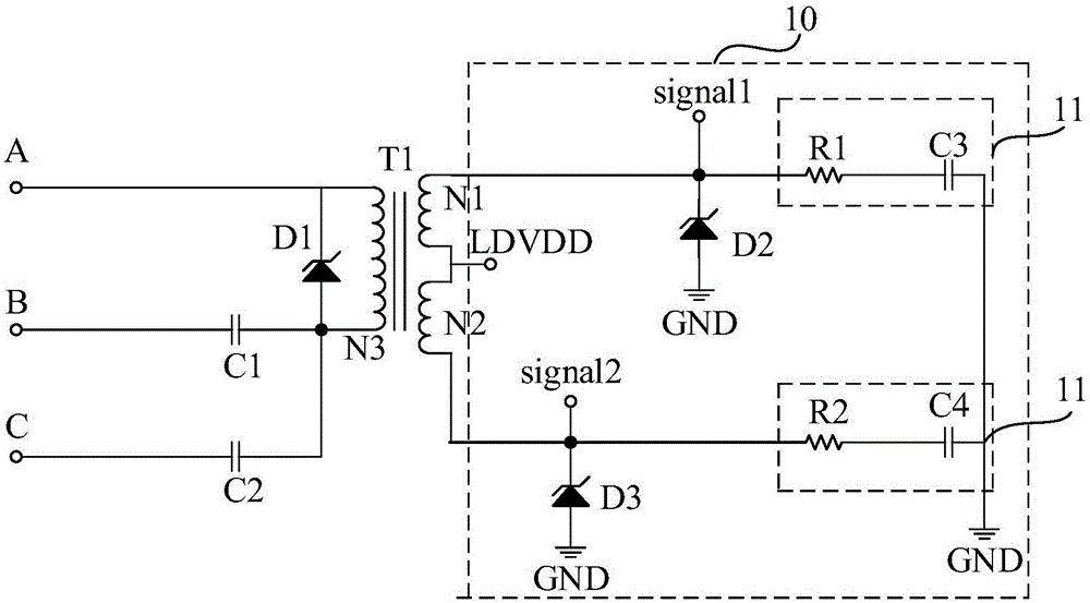 Power carrier signal coupling circuit and communication system