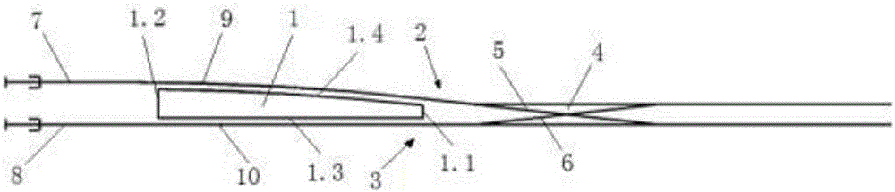 Arrangement structure of stud-end type station of urban rail transit